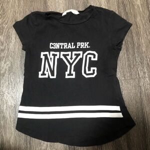 H&M Girls "Central Park NYC" Black Graphic T-shirt - US Size 8-10Y